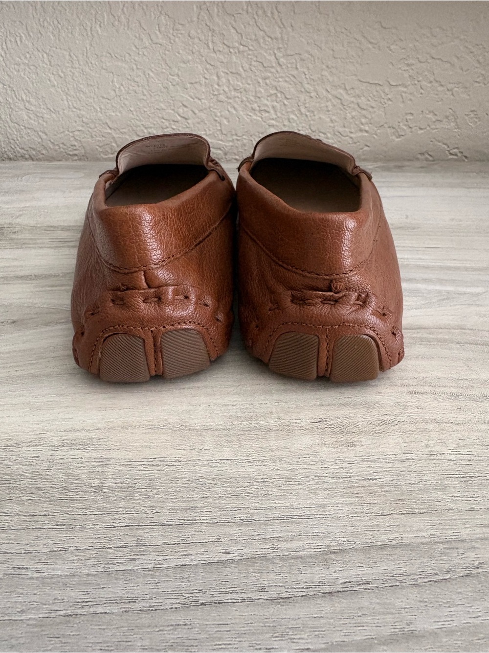 Cole Haan Tan Leather Slip-On Moccasin Loafers - Picture 4 of 6